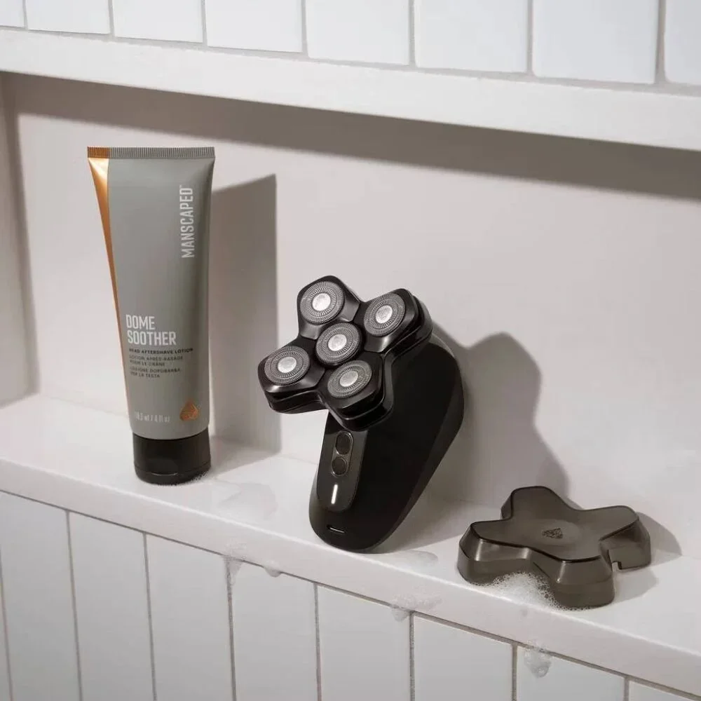 MANSCAPED The Dome Shaver PRO Essentials Kit Bald Head Electric Razor No Soother